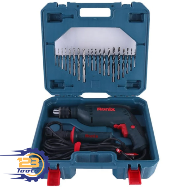 کیت دریل 13 میلی متری چکشی 850 وات رونیکس مدل 2250K